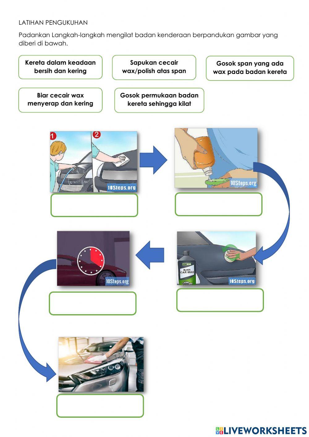 Langkah mengilat badan kereta