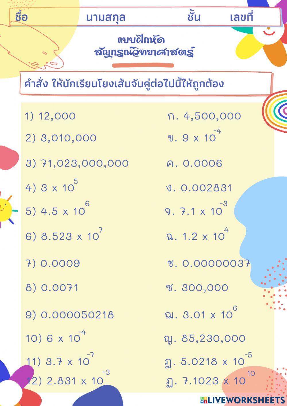 สัญกรณ์วิทยาศาสตร์