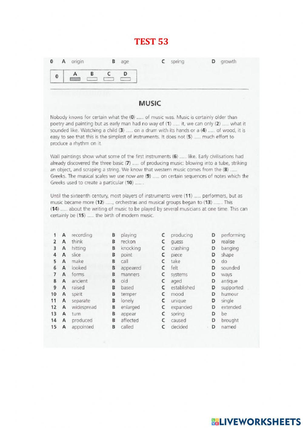 Use of English part 1 - Test 53-61