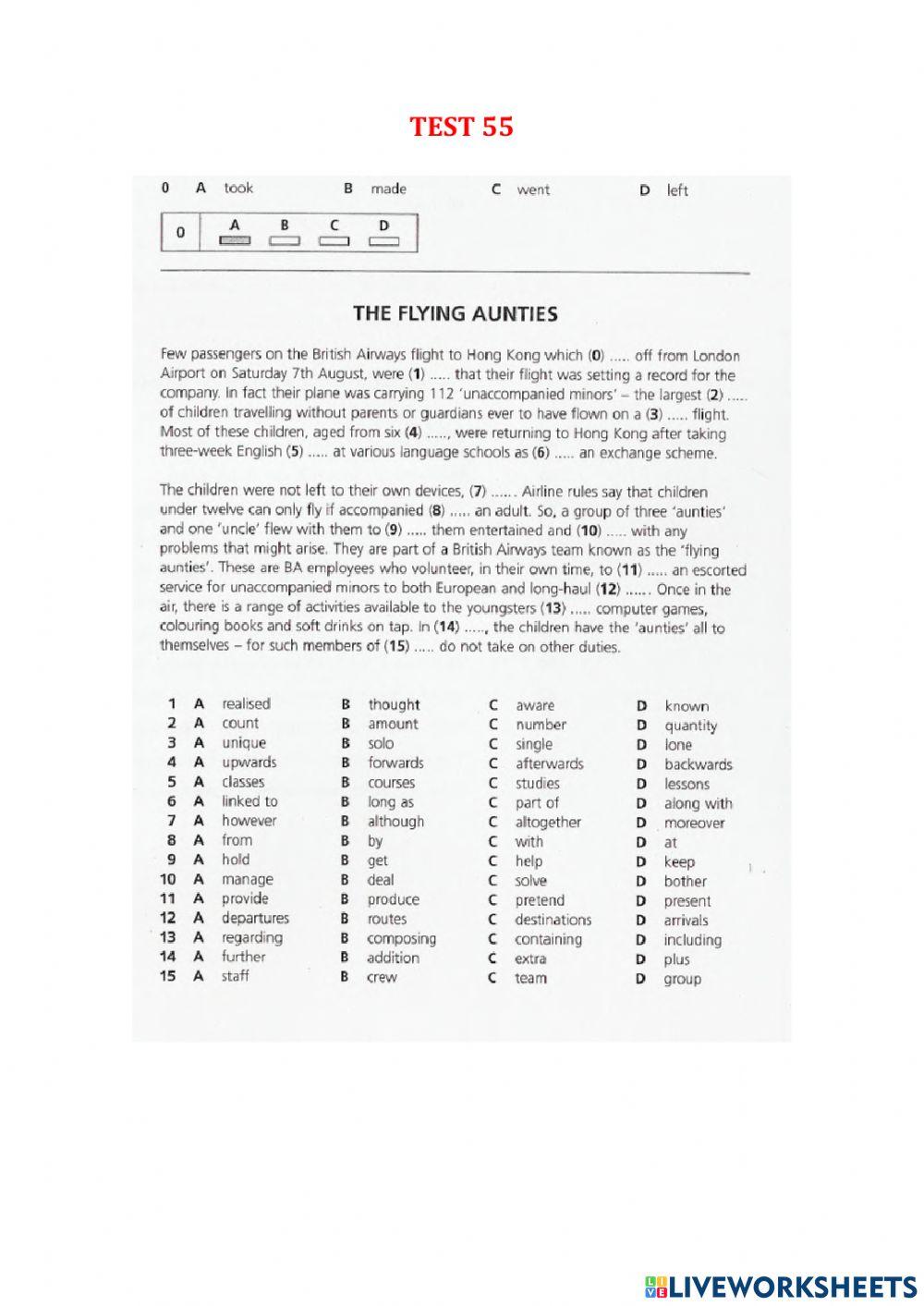 Use of English part 1 - Test 53-61