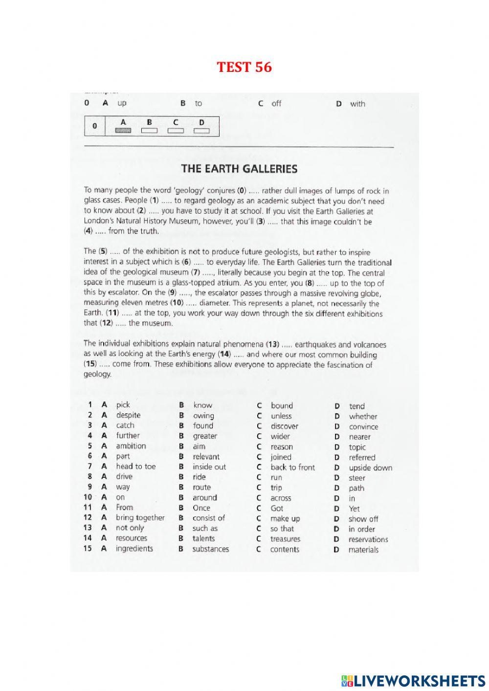 Use of English part 1 - Test 53-61