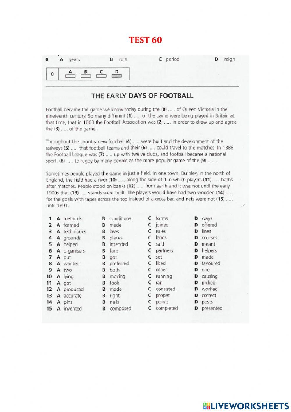 Use of English part 1 - Test 53-61