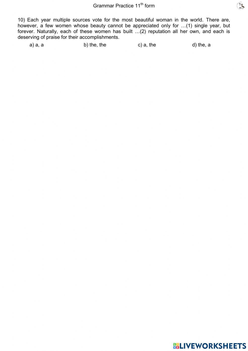 L5 use of articles pat 1, ex 2