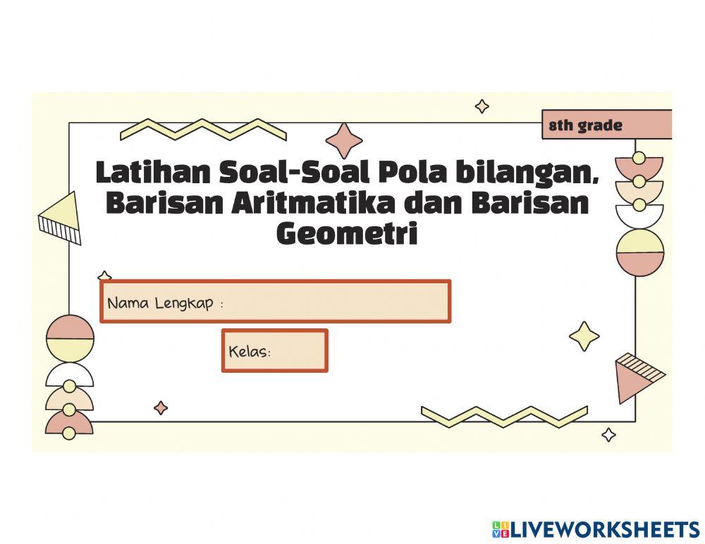 Latihan Pola dan Barisan Bilangan