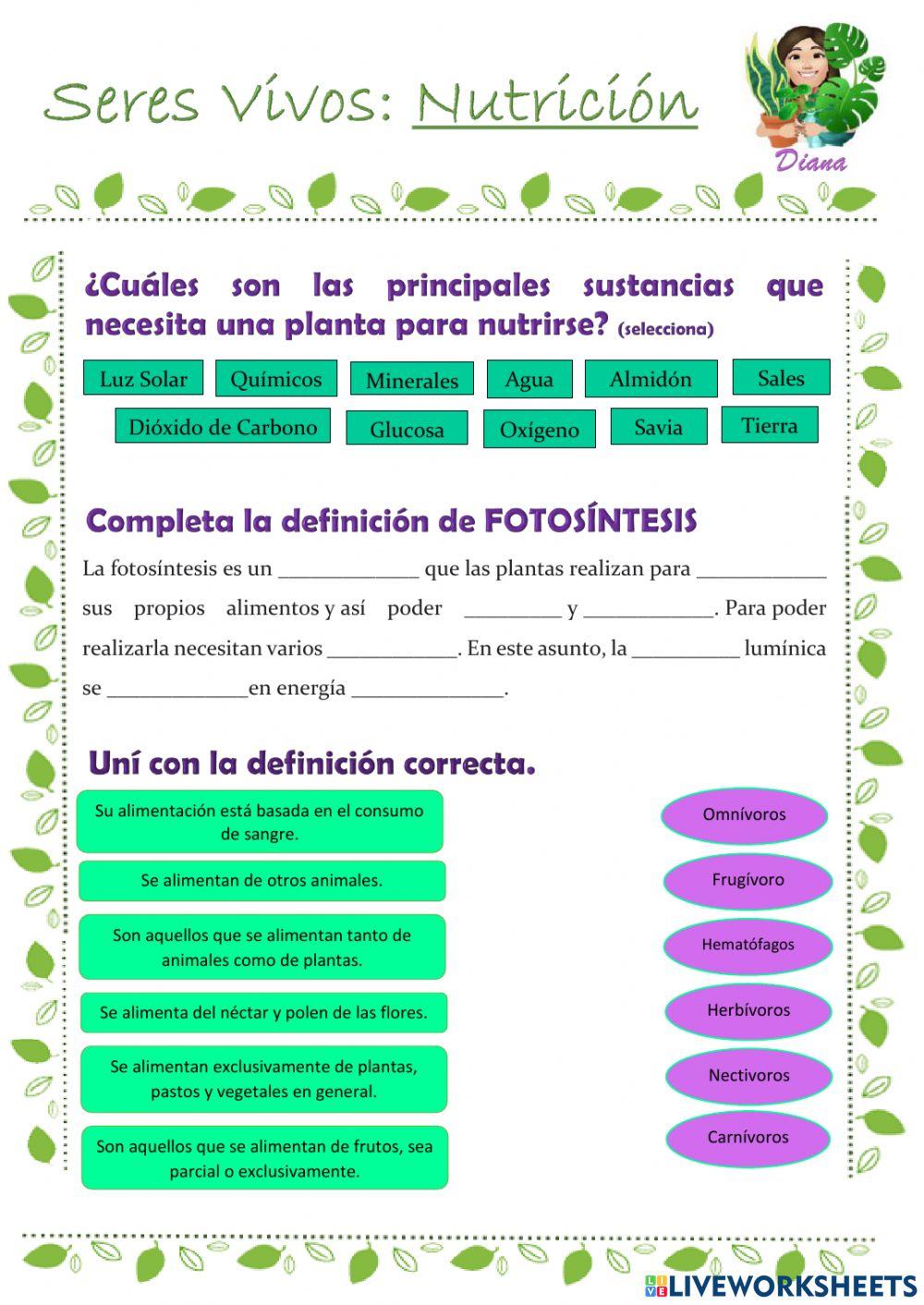 Nutrición Vegetal y Animal