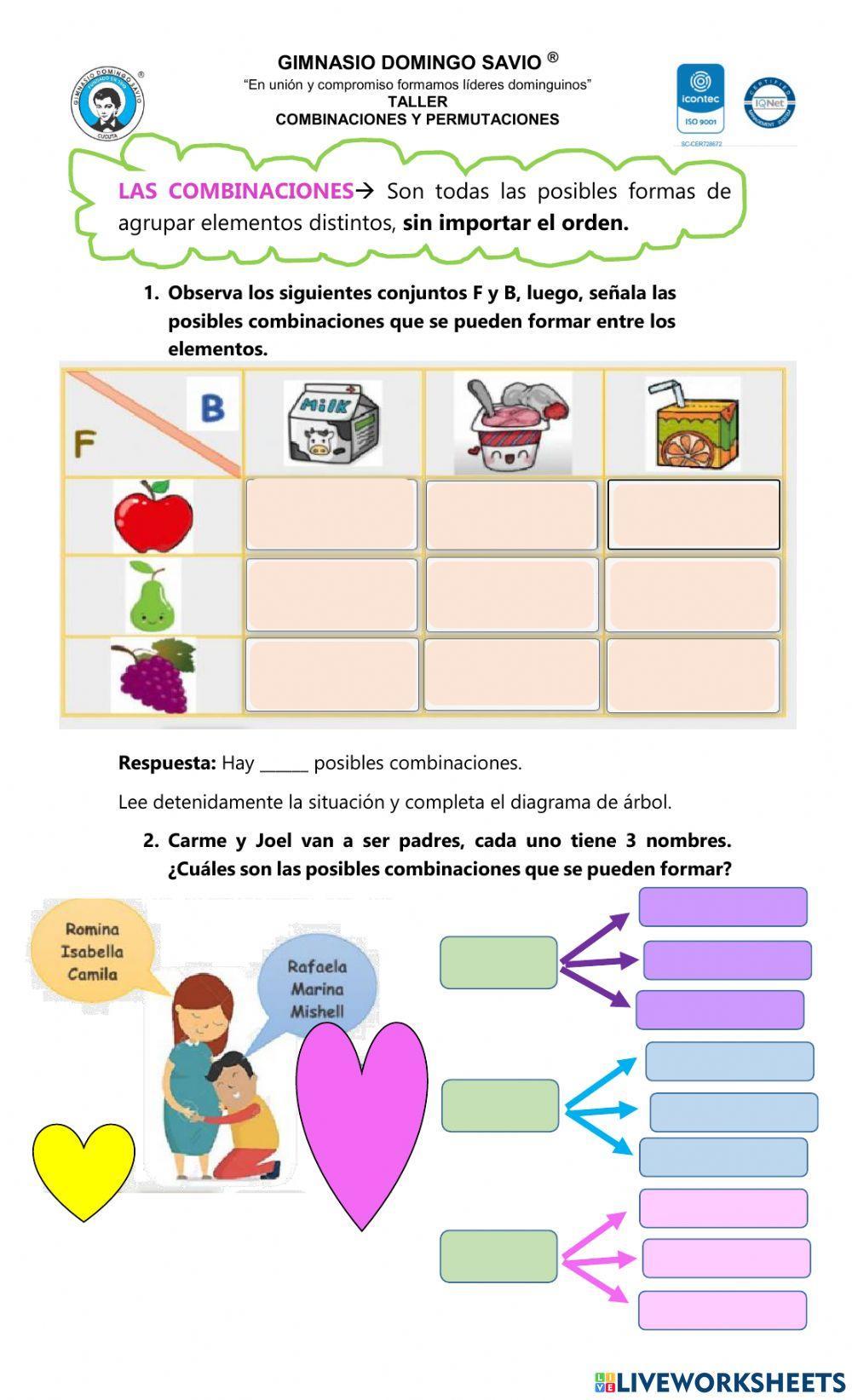 Combinación y permutación