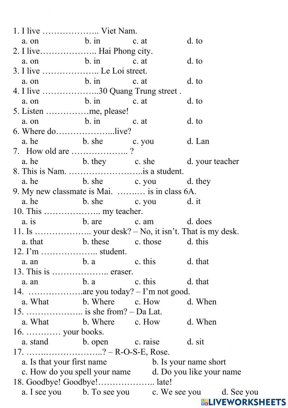 English 6 - Present Simple - Unit 2