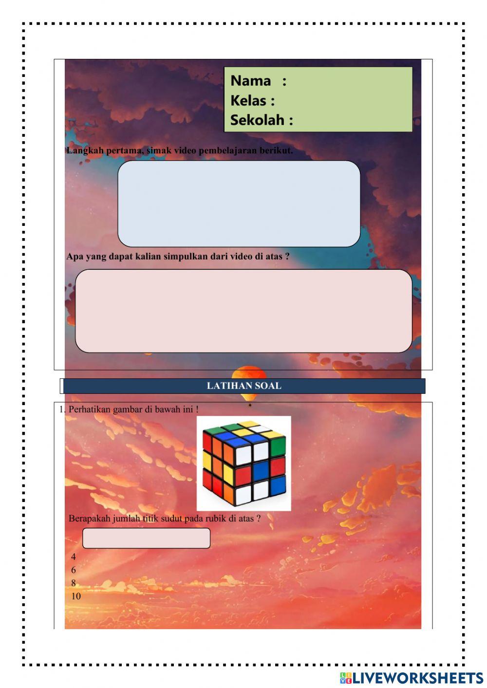 Unsur dan Sifat Bangun Ruang Sisi Datar