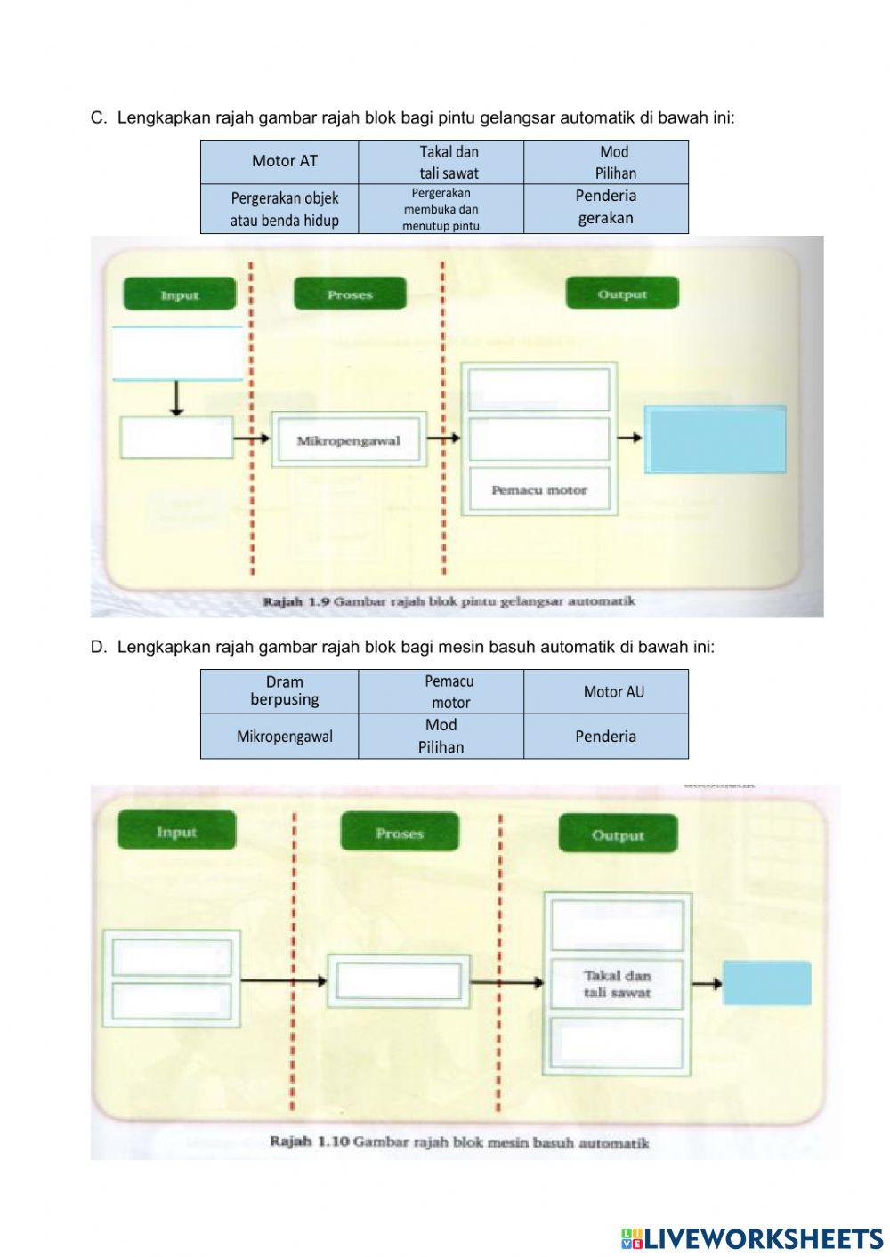 Menghasilkan Gambar Rajah Blok Produk Mekatronik Sedia Ada