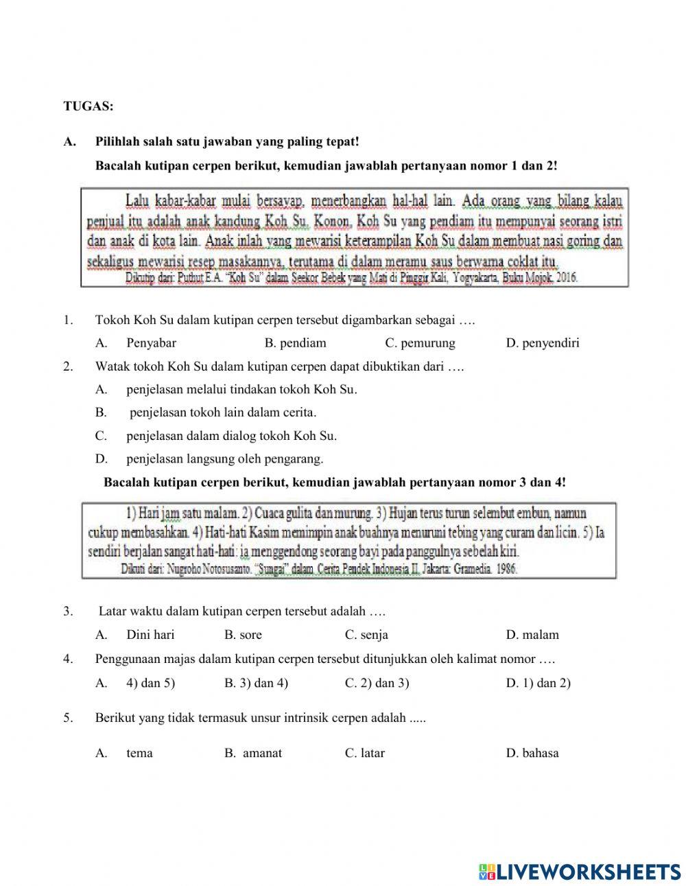 Struktur dan Kebahasaan Cerpen