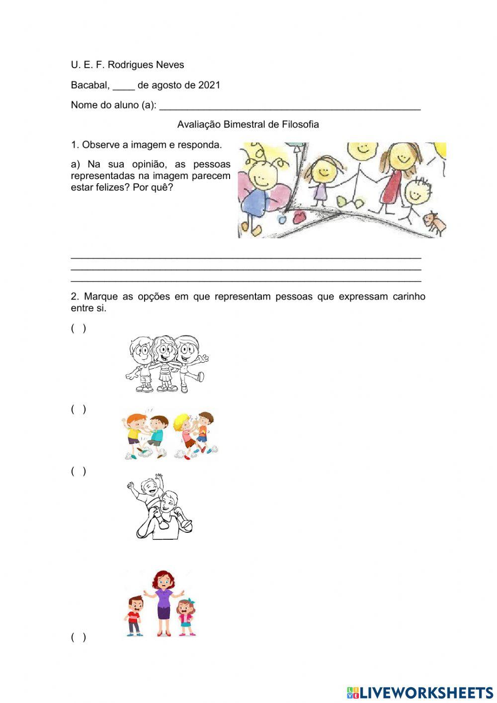 Avalação de filosofia