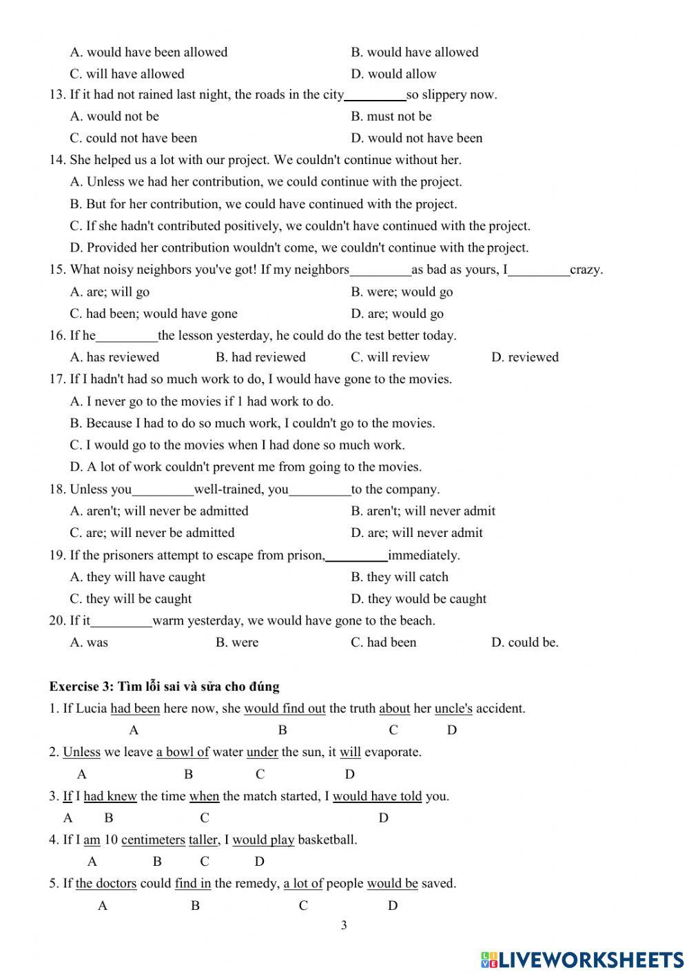 Topic 19 conditional sentences