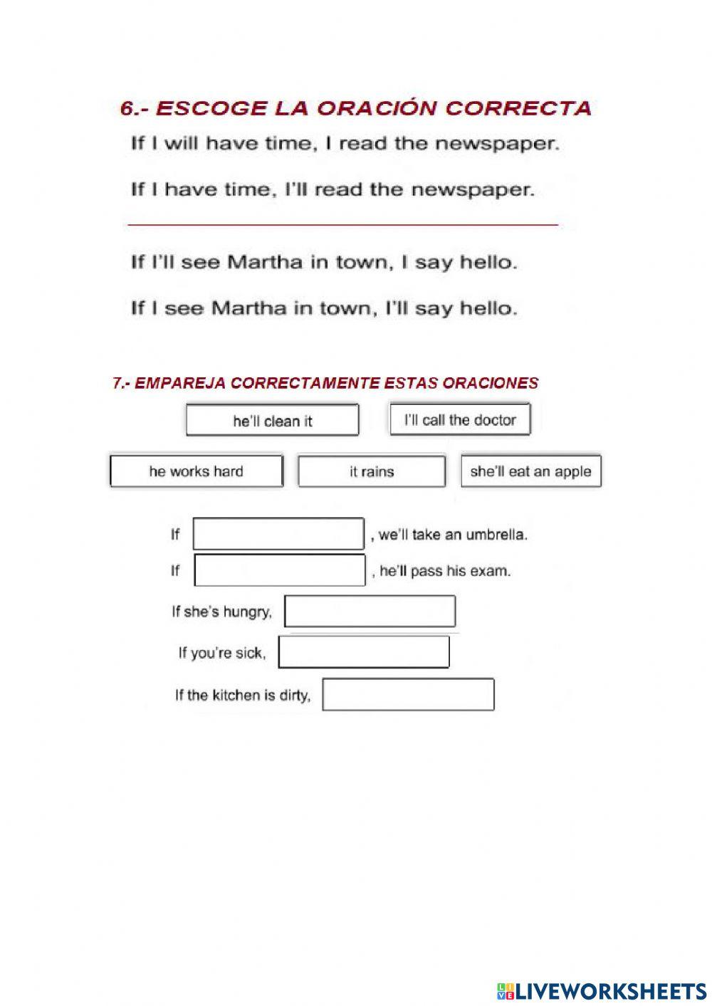 Will & first conditional