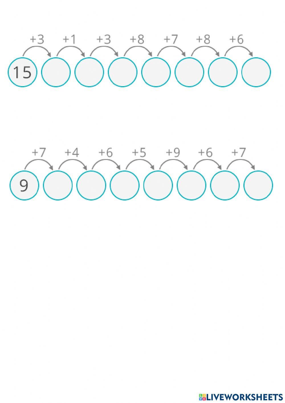 Patrones crecientes de sumas