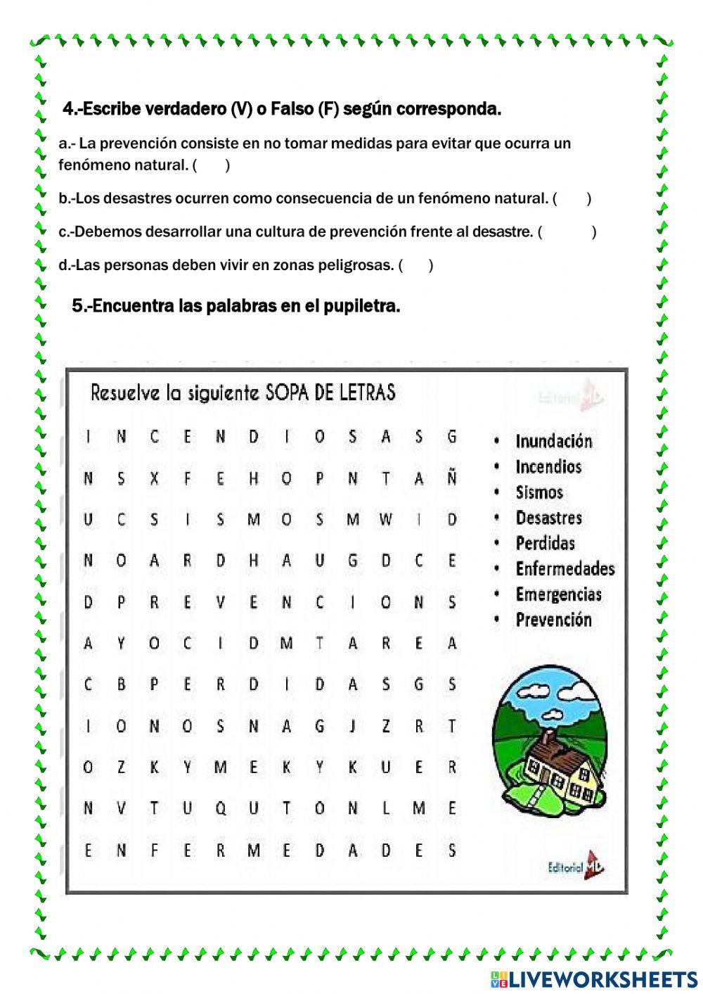 Aprendemos aprevenir desastres naturales