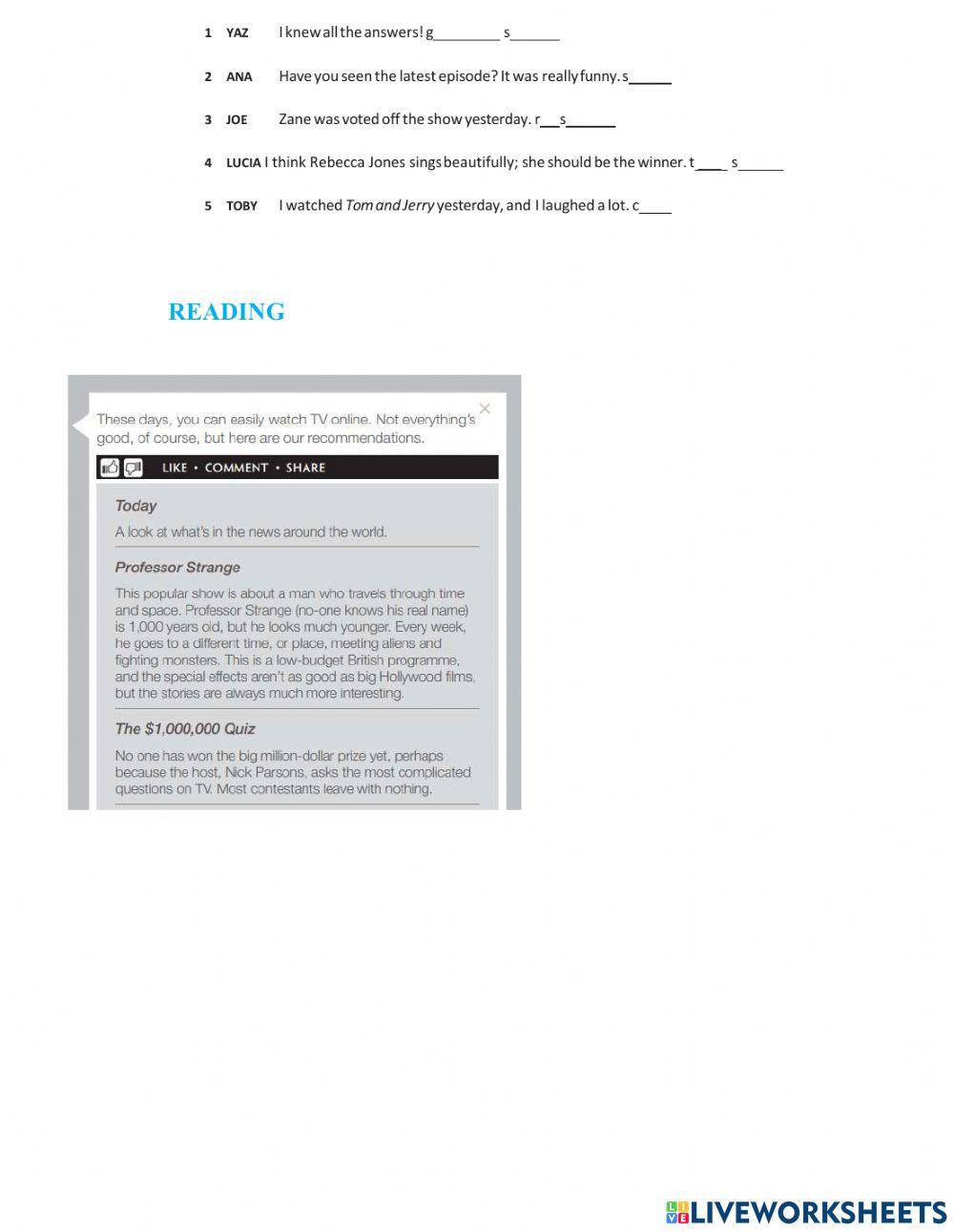 Unit 3 that's entertainment