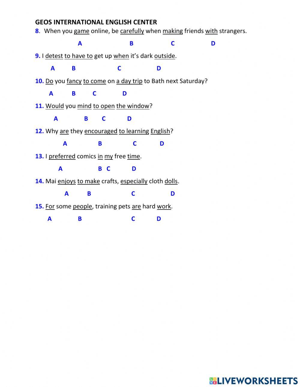 Practice unit 1-Grade 8