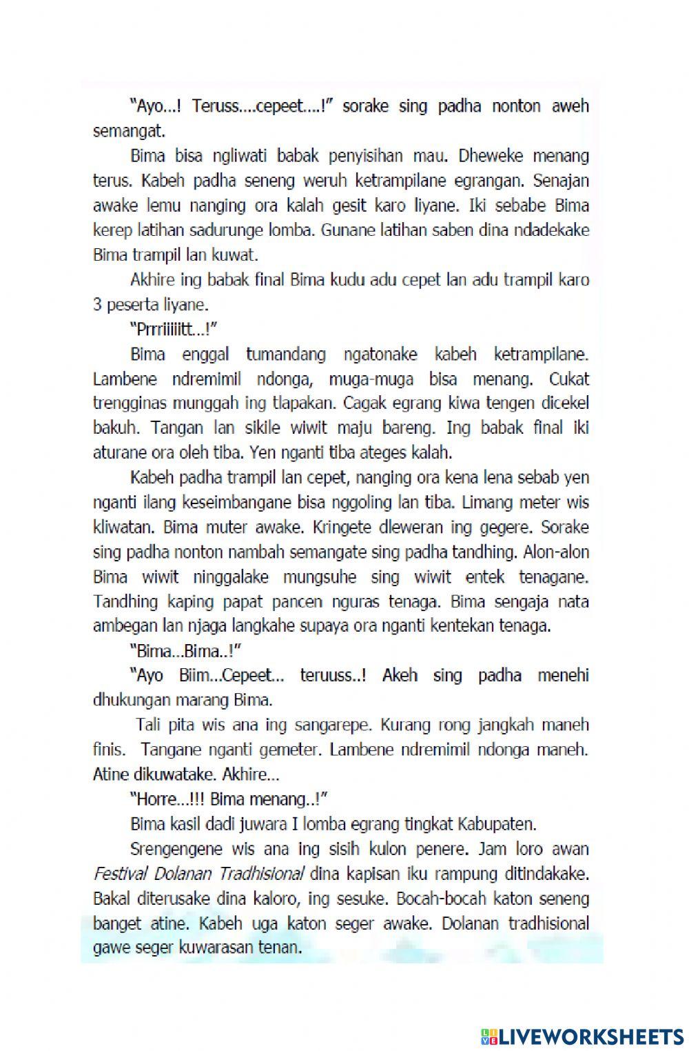 LKPD Basa Jawa Teks Narasi