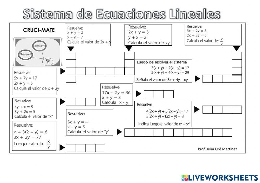 Sistema de ecuaciones lineales