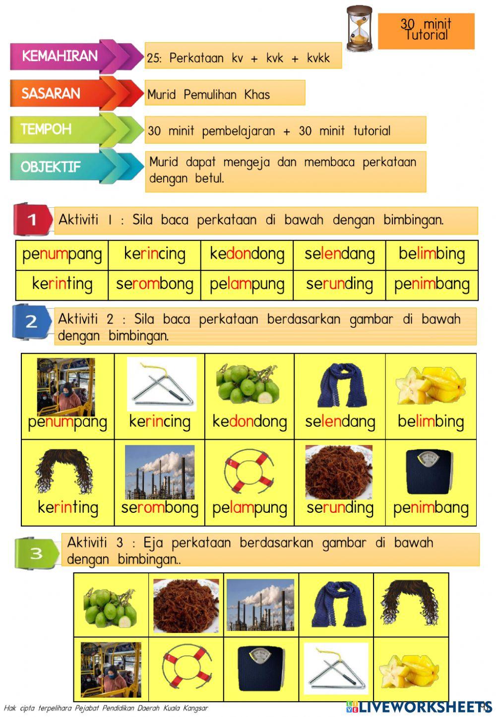 Perkataan kv+kvk+kvkk