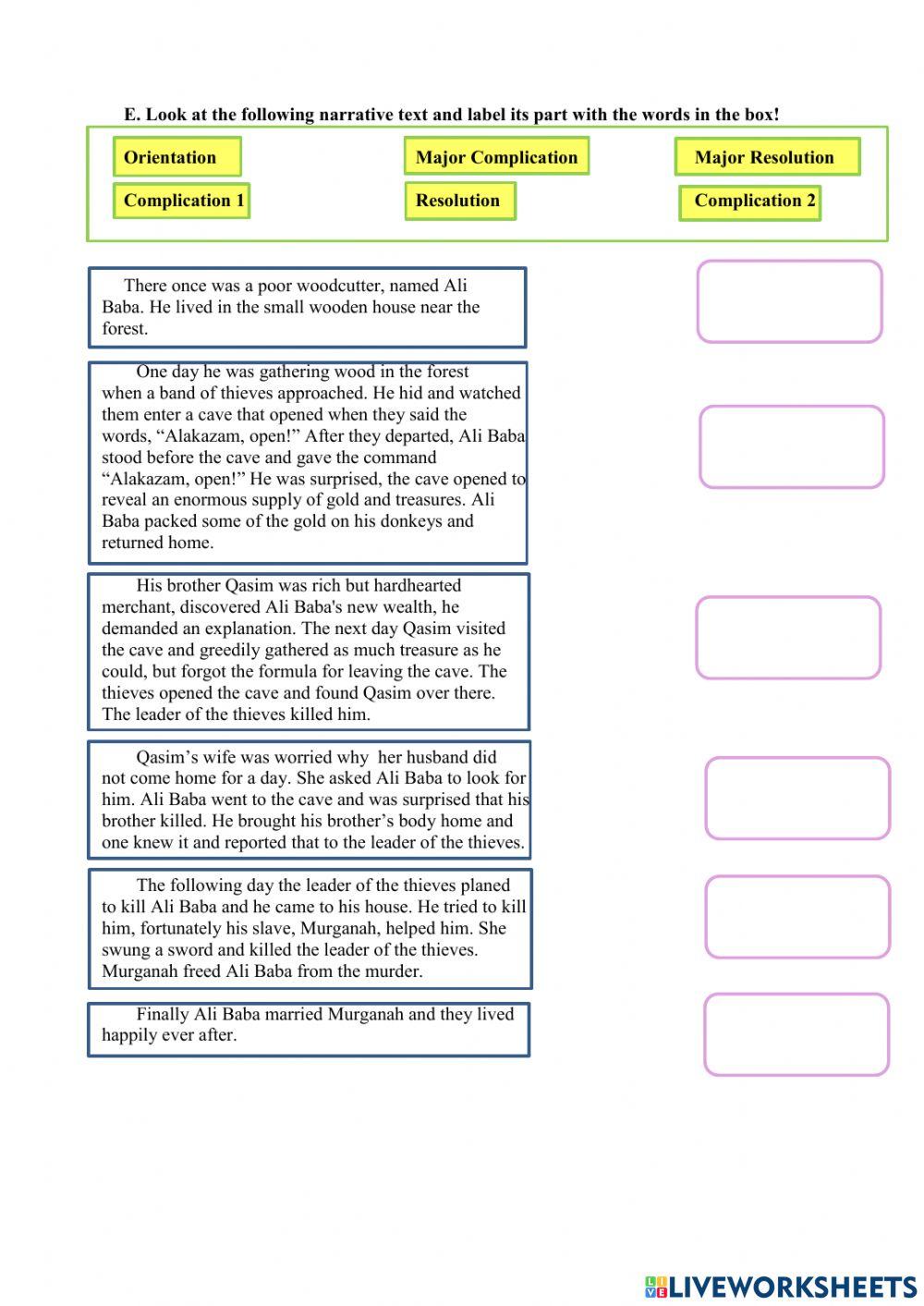 Exercise Narrative Text