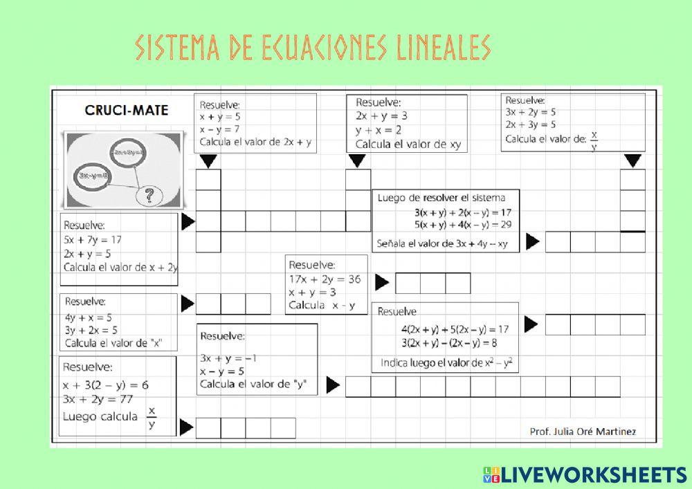 Sistema de Ecuaciones Lineales