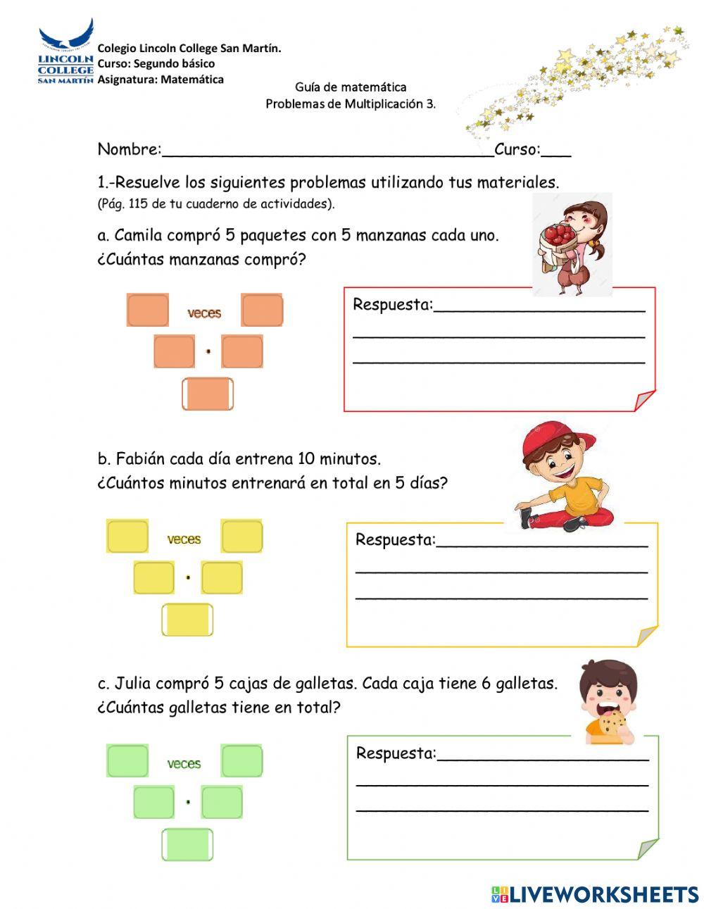 Porblemas de multiplicaciones