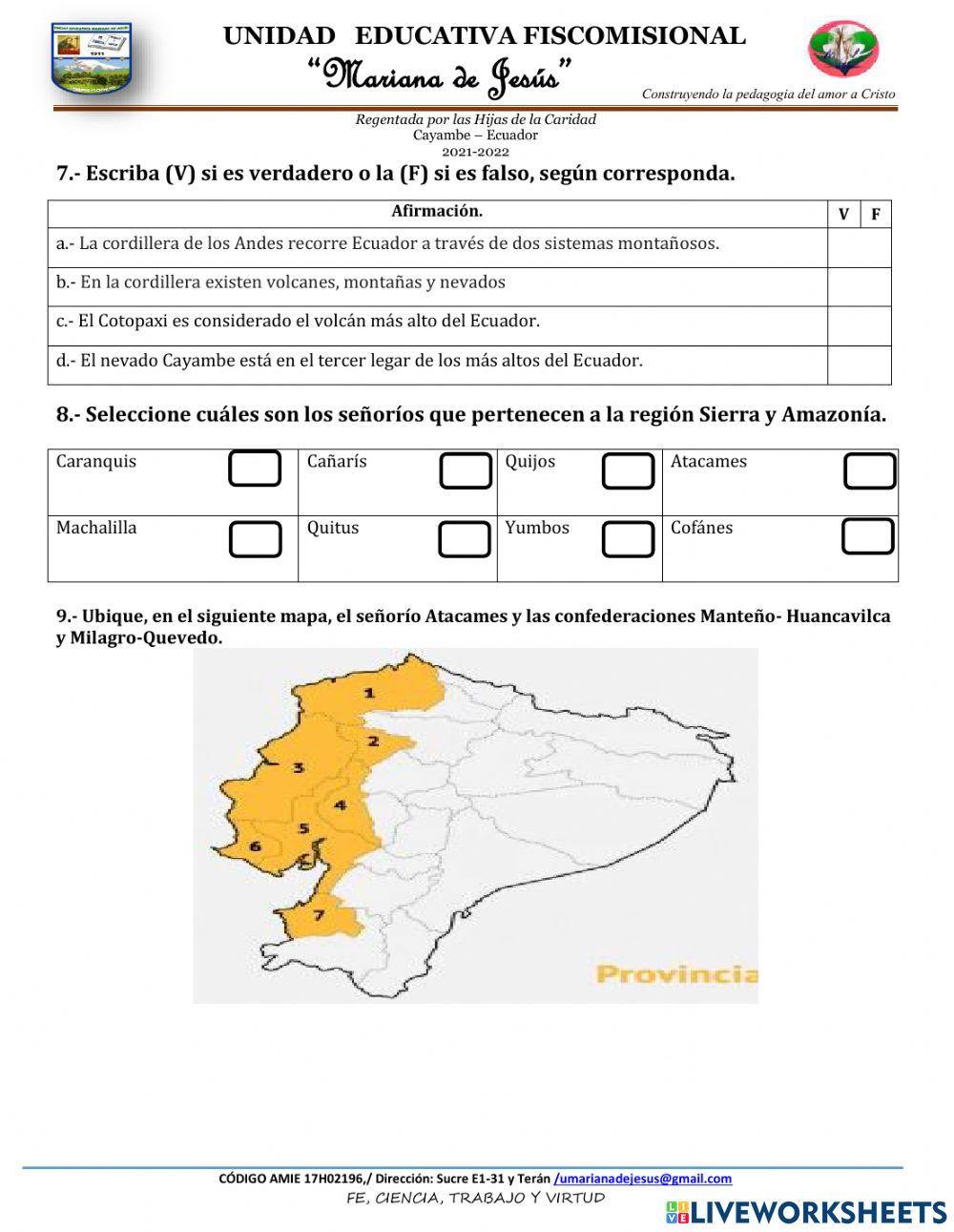 Prueba de diagnóstico de Estudios Sociales