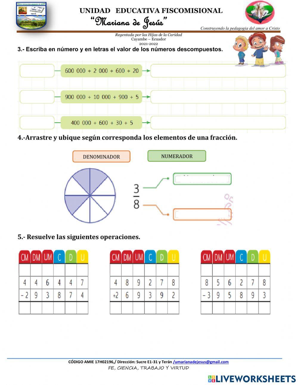 DIAGNOSTICO MATEMÁTICA