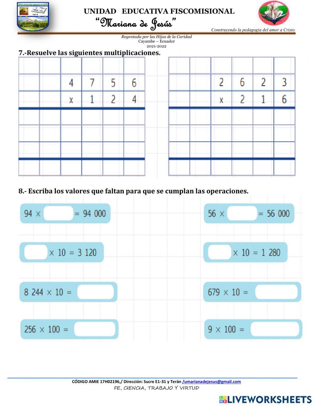 DIAGNOSTICO MATEMÁTICA
