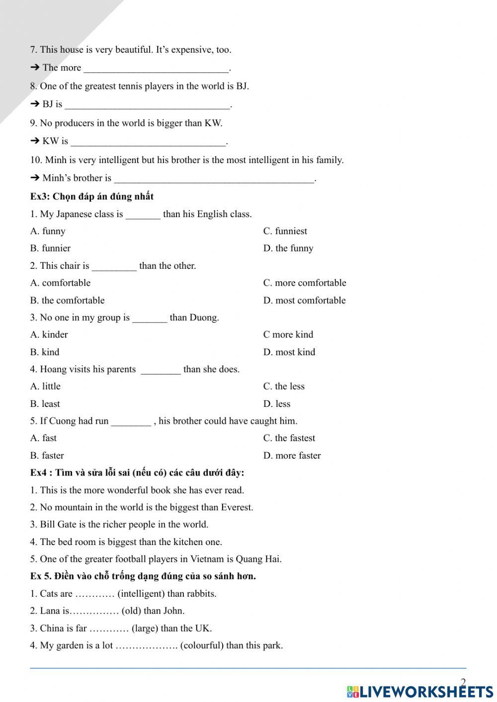 3FE-Comparative and Superlative