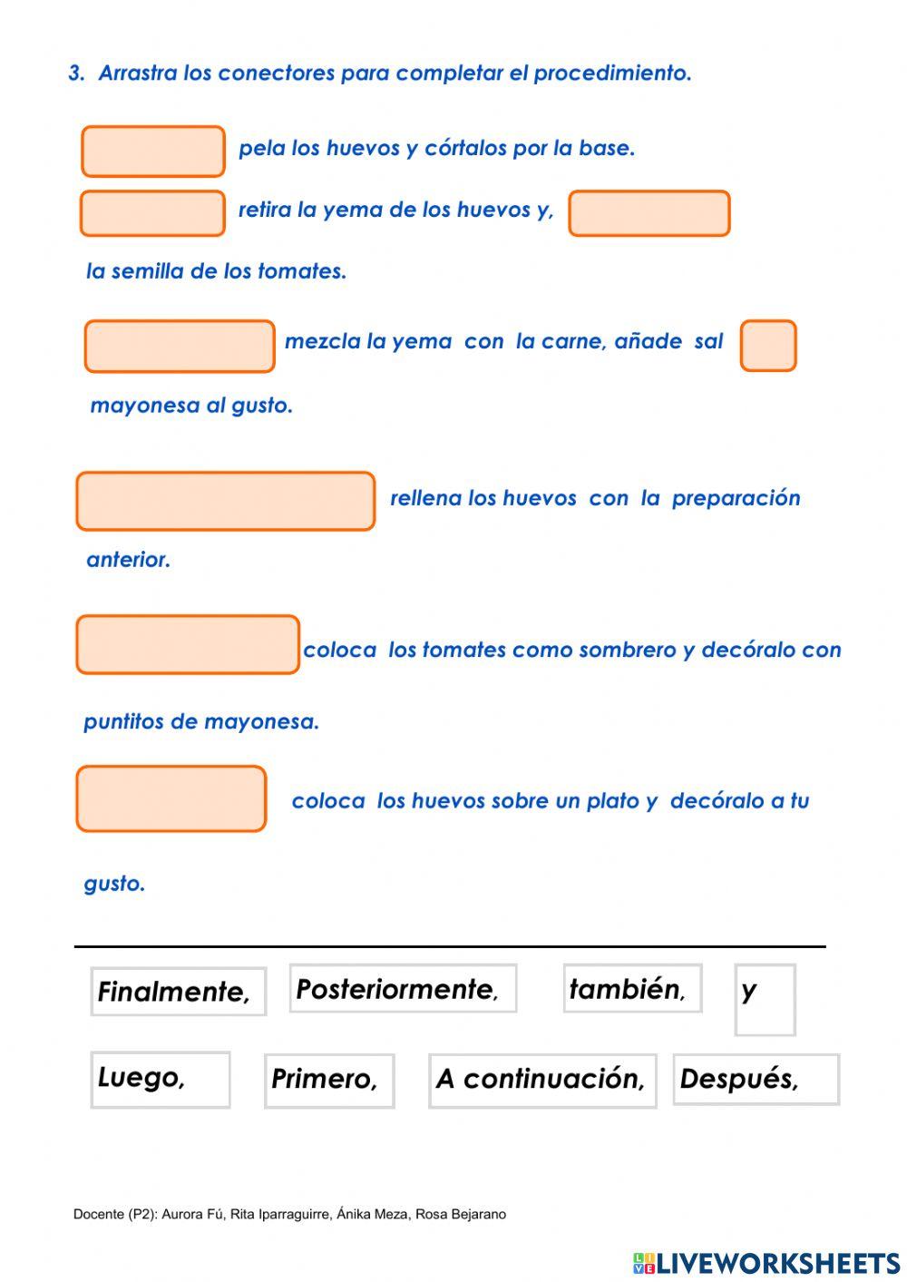 Texto instructivo: la receta