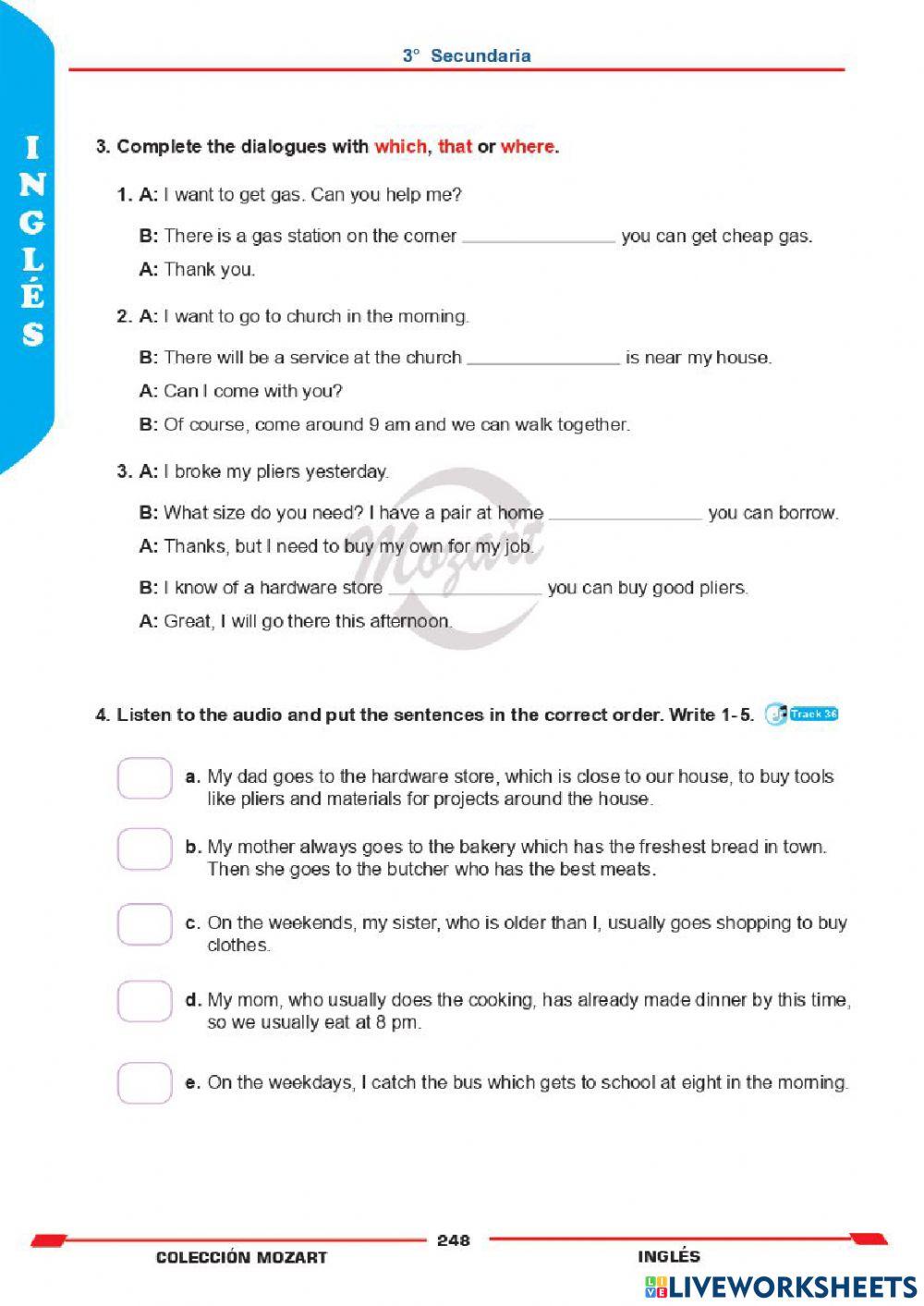 Unidad 6 - inglés 3°