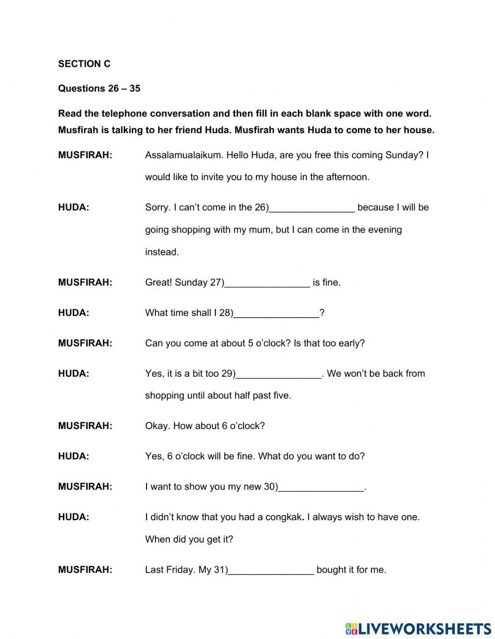 Psr paper 2 - section c