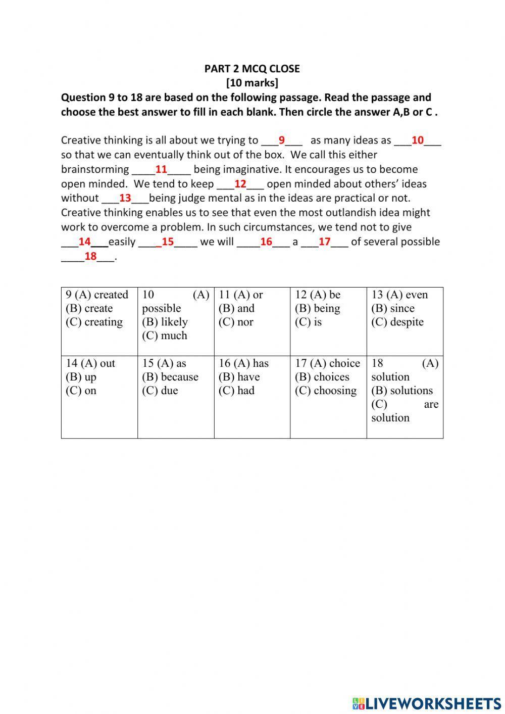 Reading and the use of english
