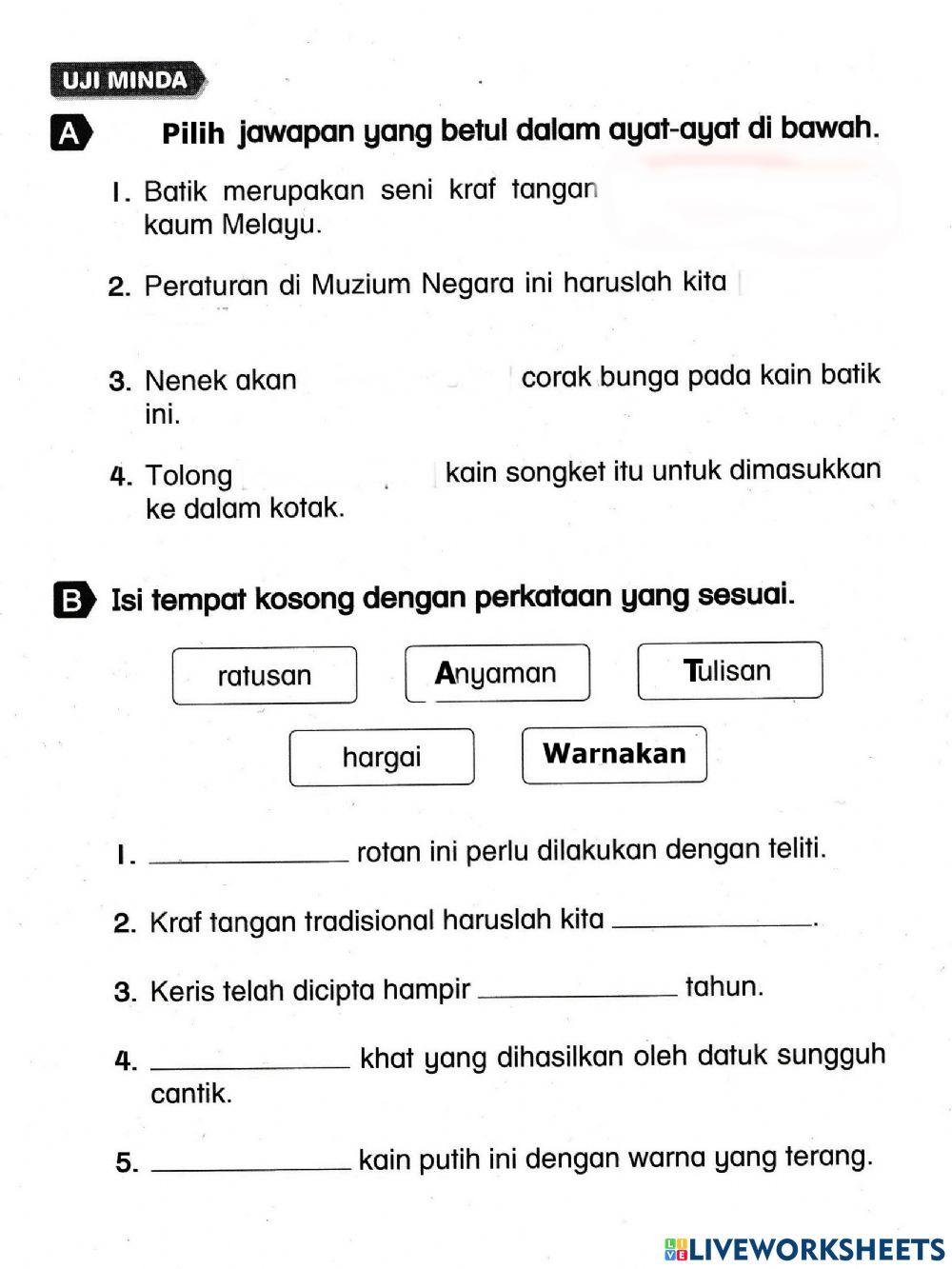 Latihan Imbuhan Akhiran Online Exercise For Live Worksheets – NBKomputer