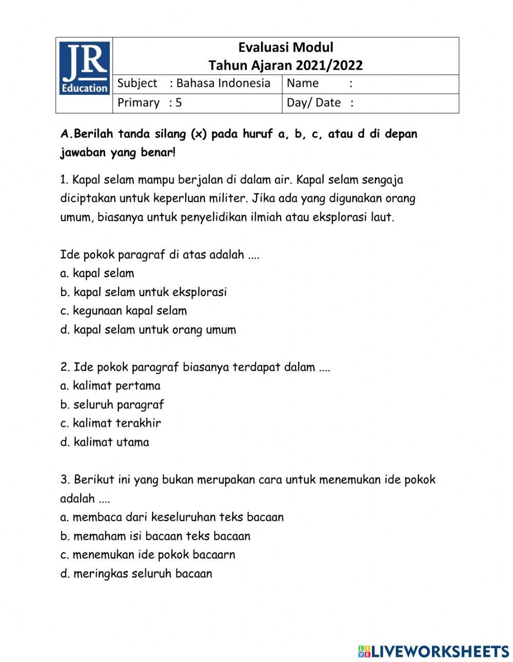 Evaluasi module 1 BI P5