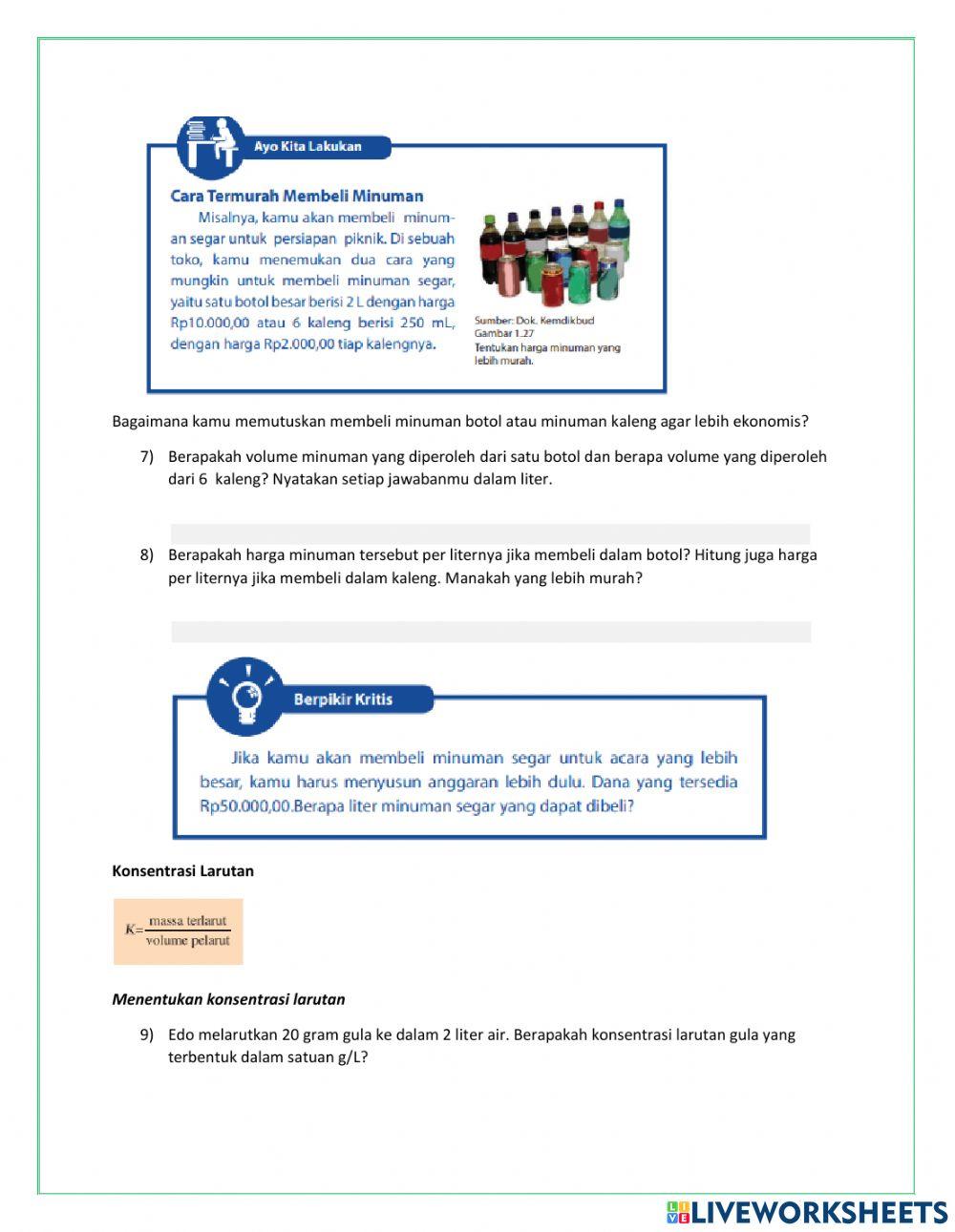 LKPD Kelas 7 3.1 Besaran Turunan
