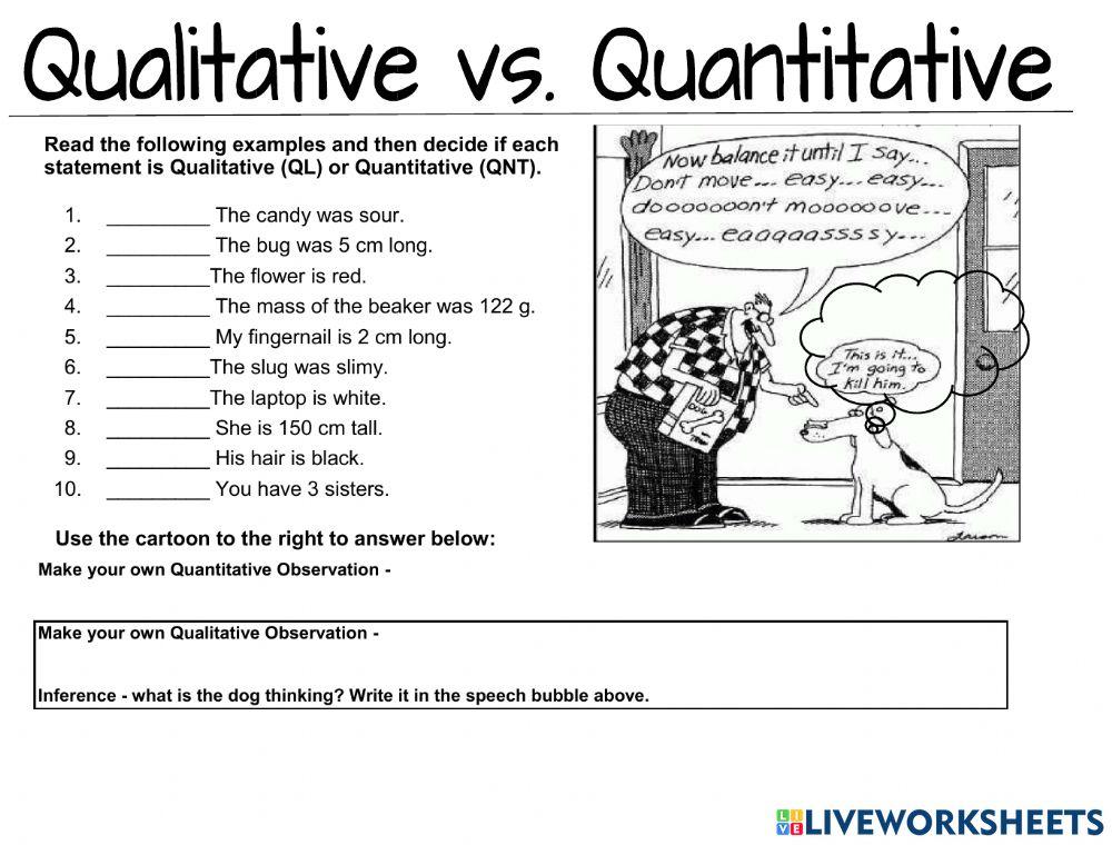 Quantitative vs Qualitative interactive worksheet | Live Worksheets Quantitative vs Qualitative interactive worksheet | Live Worksheets