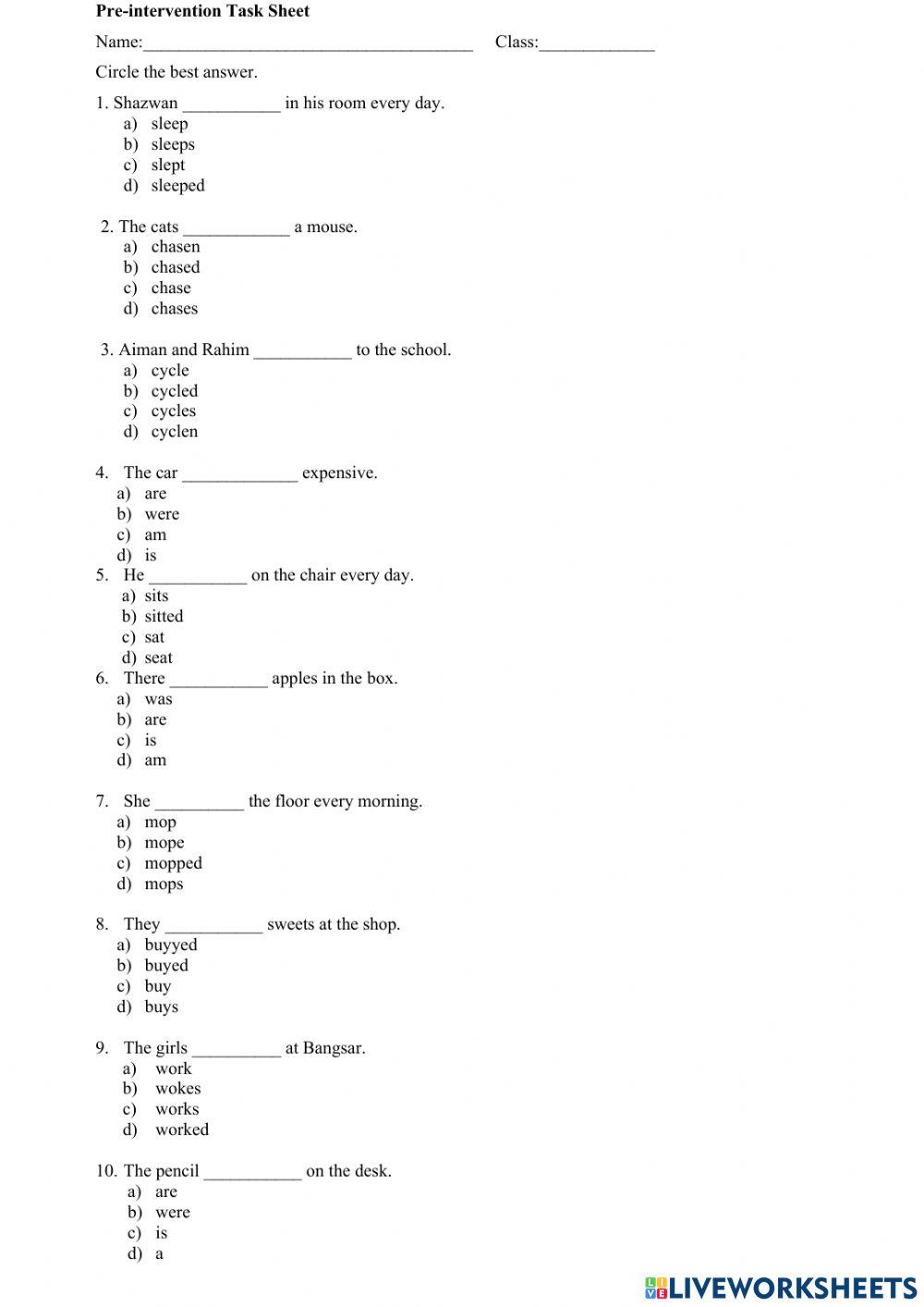 Subject-verb agreement