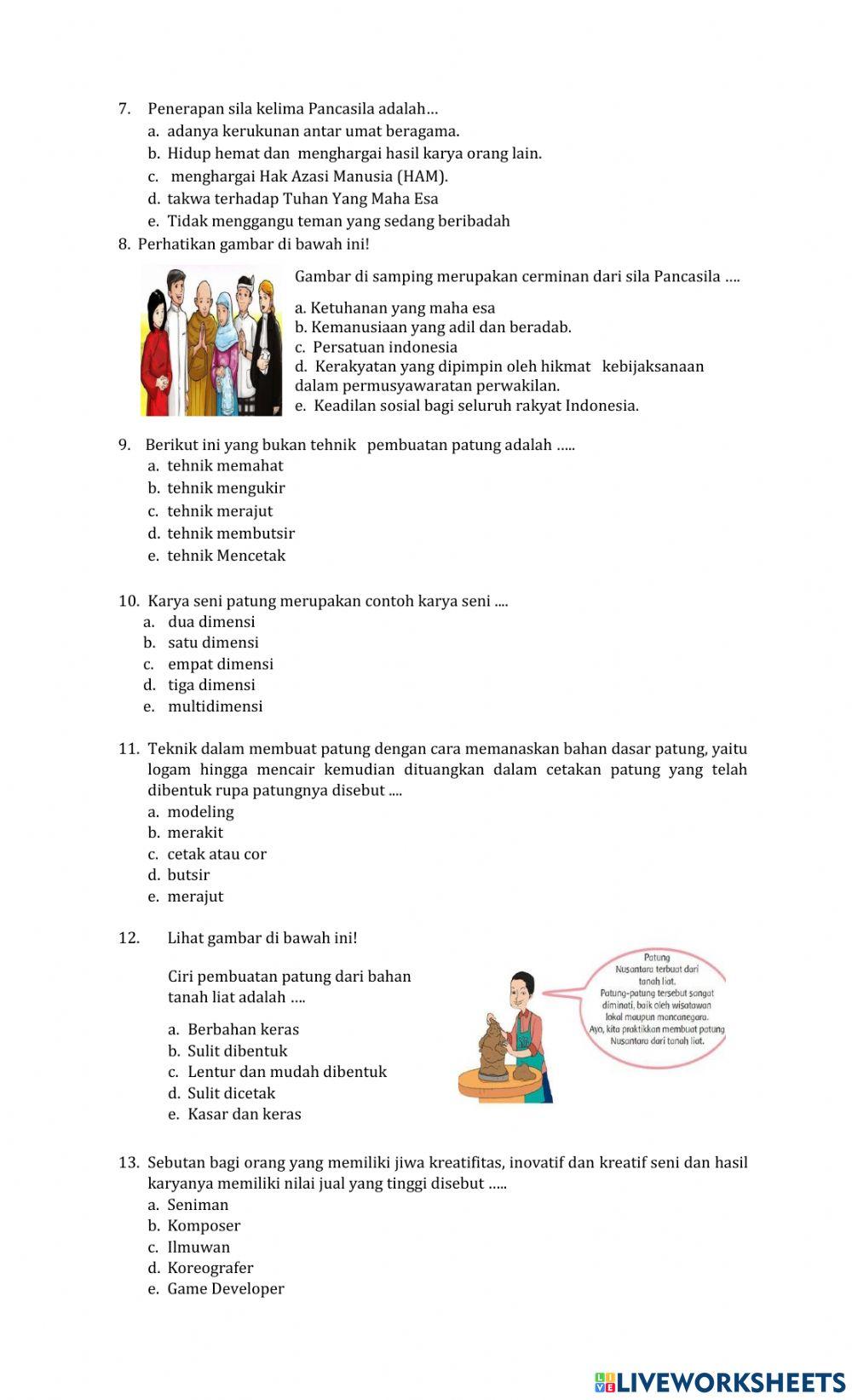 Soal Post Test Tematik SD Kelas 6