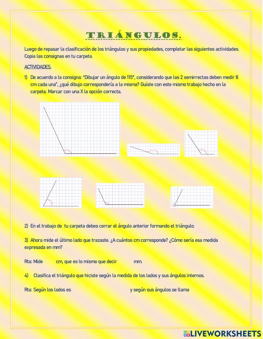 Triángulos. clasificación y propiedades.