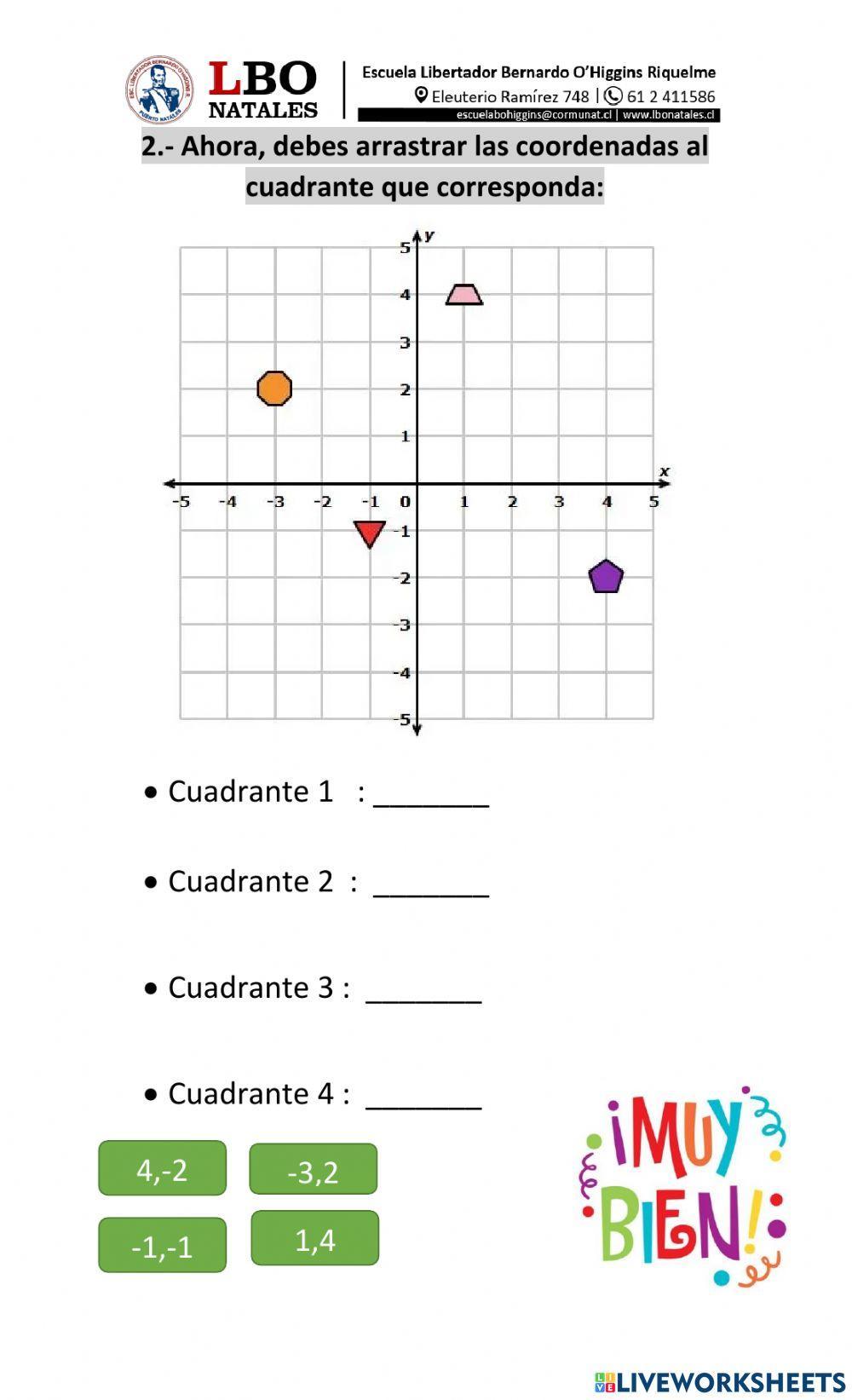 Practiquemos el plano cartesiano