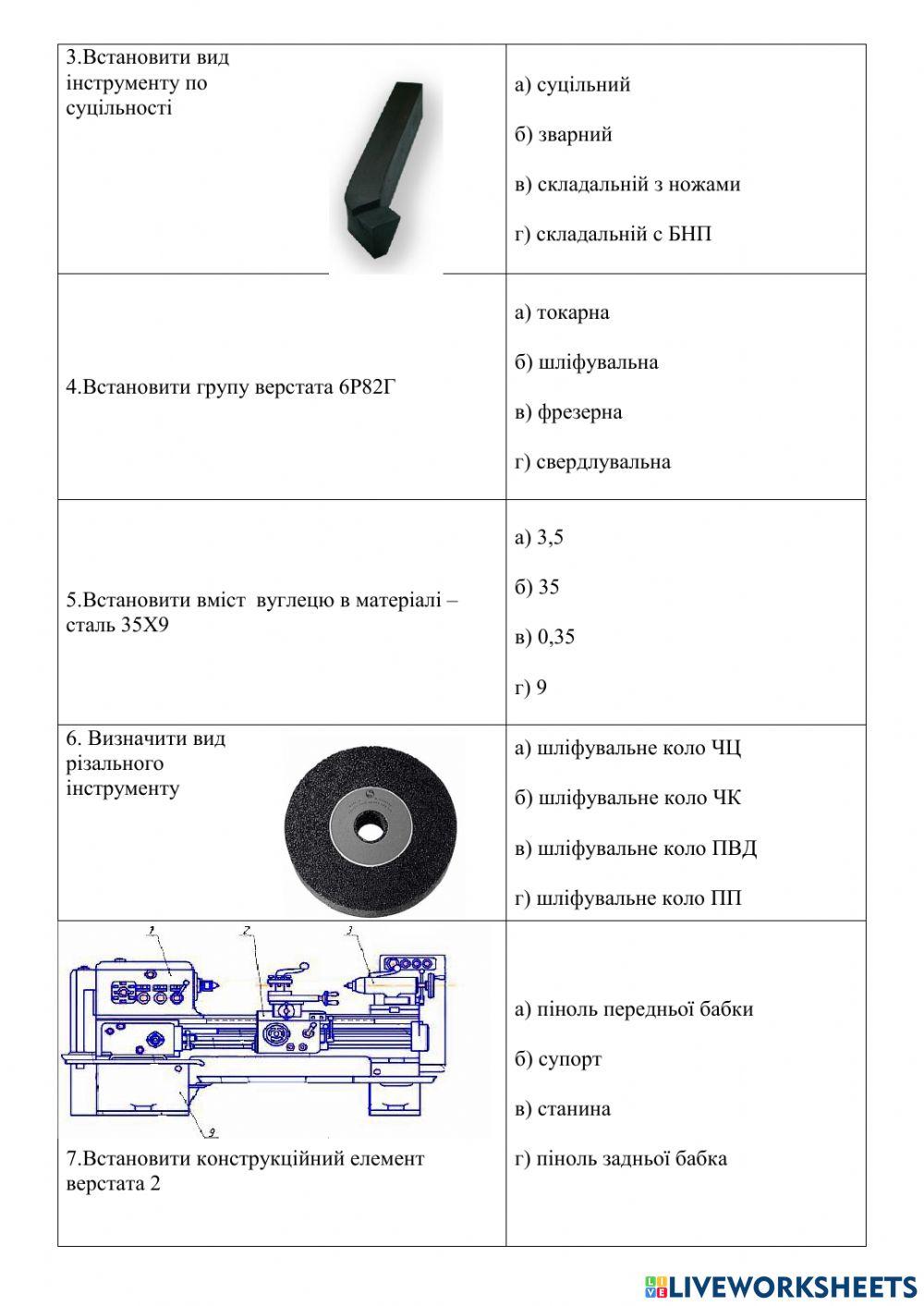 Робочий аркуш варіант 12