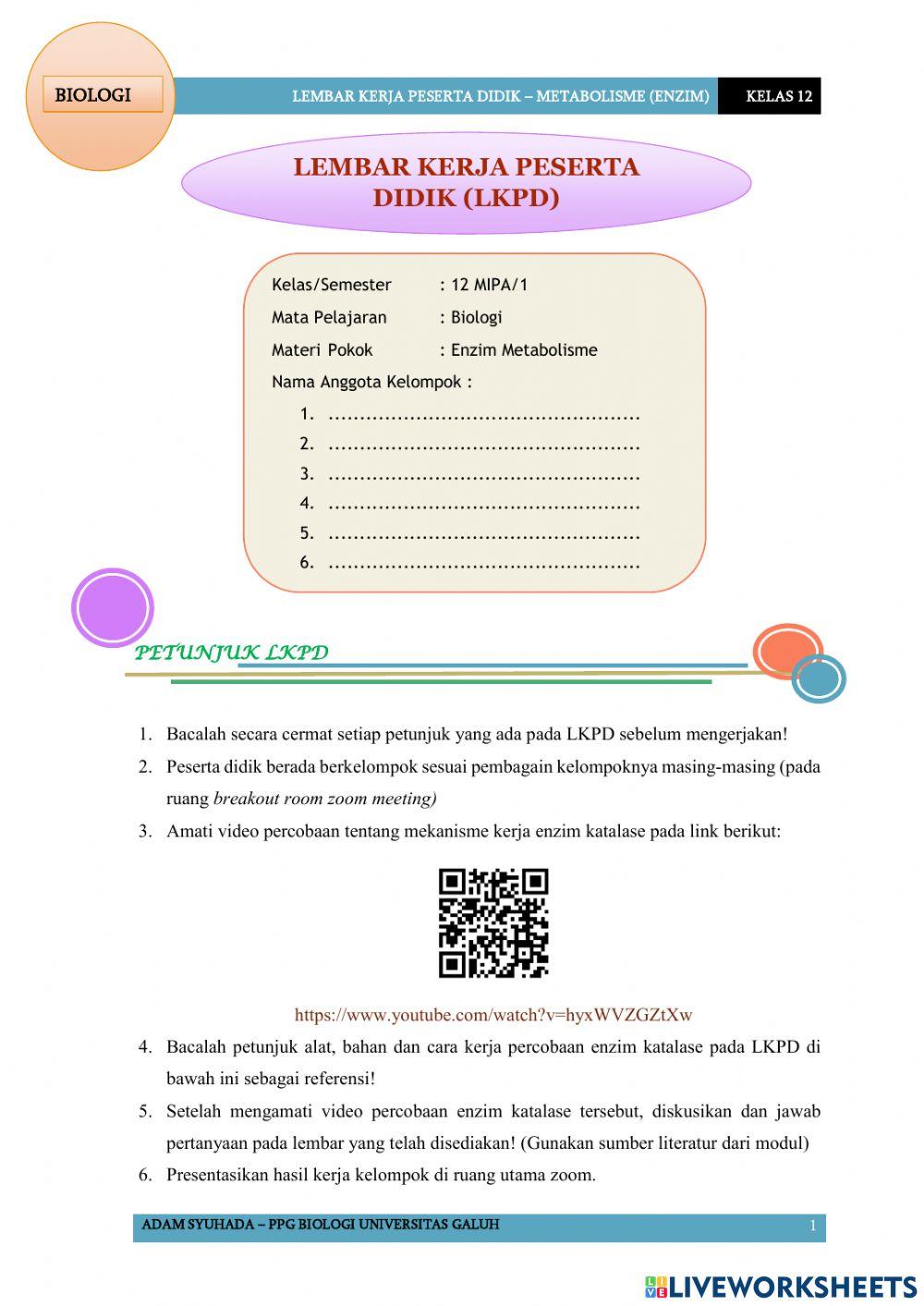 LKPD Enzim Katalase
