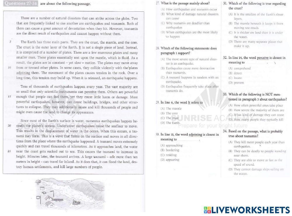 ToEFL Junior reading test 1