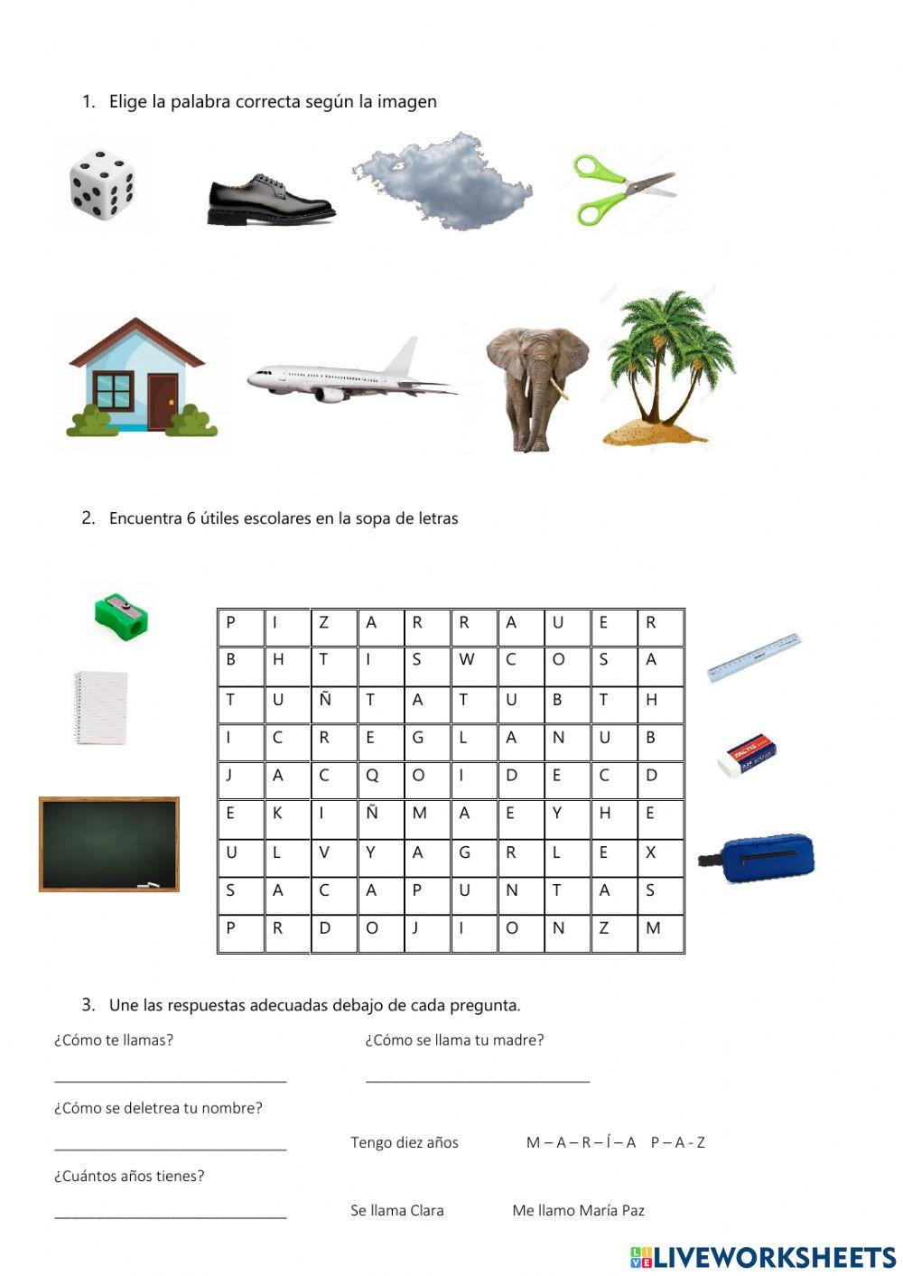 Repaso Col 1 Unidades 1 a 4