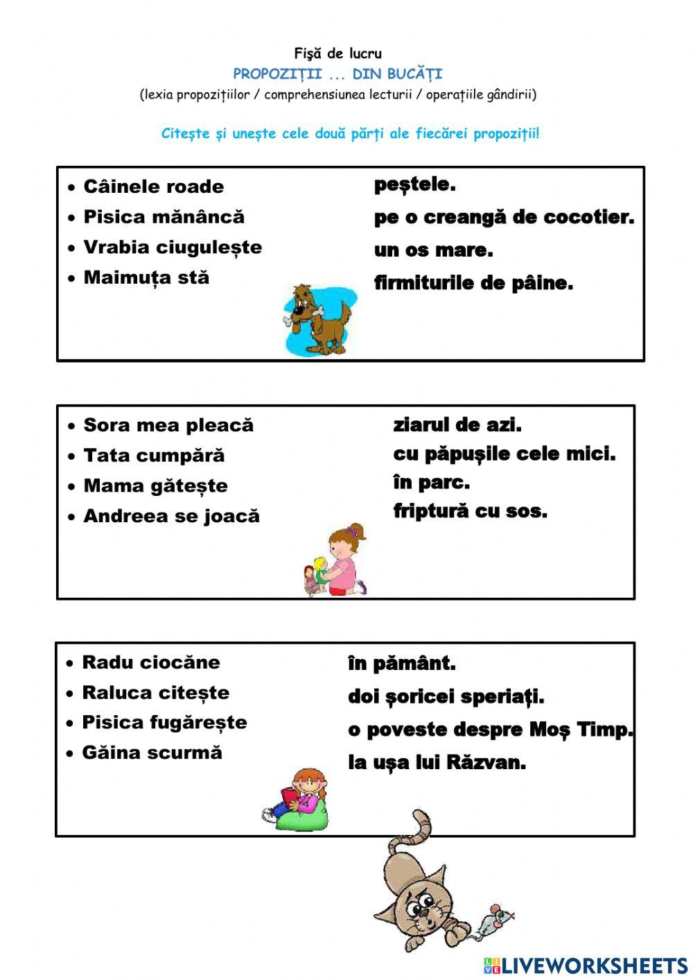 Propoziții ... din bucăți