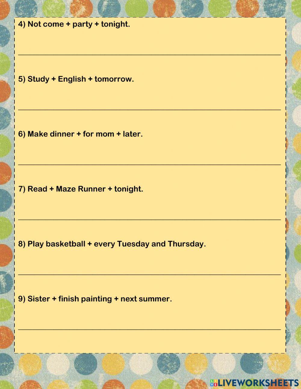 Present continuous for future use