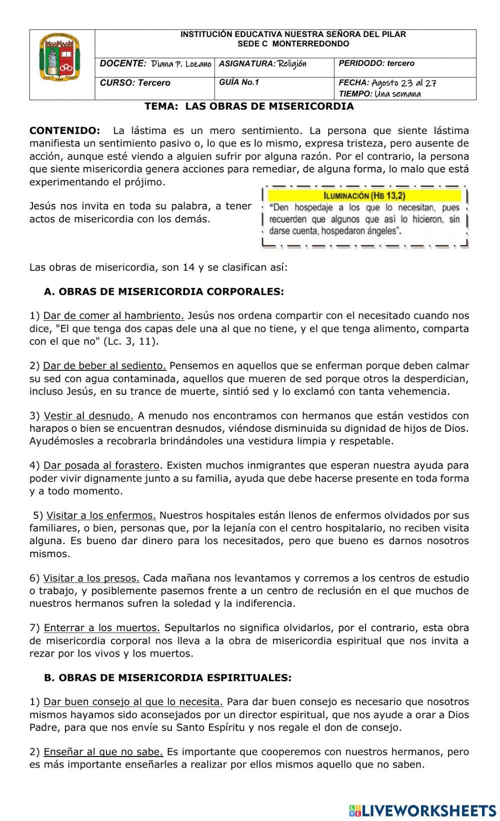 Obras de misericordia